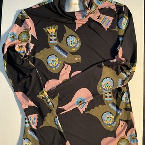 LA DoubleJ LOVEDOVE Patterned Turtleneck Size Small